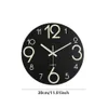 Wall Clocks Luminous Wooden Wall Clock Silent Clock MDF Wood Grain Luminous Creative Fluorescent Hanging Clock Modern Large Design Retro