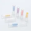 Storage Bottles Empty Lipstick Tube Rhombus Blue Purple Clear Yellow Cosmetic Packaging Semitransparent DIY 12.1mm Lip Containers