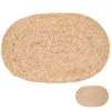 Table Mats Straw Insulation Placemat Tablecloths Handwoven Cutlery Cushion Dried Corn Husks Round Shape