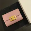 Portefeuilles Porte-cartes de styliste rose, portefeuille de luxe de styliste pour femme, petit porte-monnaie en cuir véritable, pochette à clés, couleur unie, portefeuille de styliste simple jaune zb101