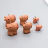 Breloques 6/10 pièces Kawaii Mini 3D Capybara résine joli pendentif Animal paresseux Cavy bricolage artisanat pour boucle d'oreille fabrication de bijoux