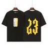 Trapstar Normaal Casual Diagonale Print Korte mouwen Zomer Katoen Wit Jeugd Los Neckless T-shirt Mode Trend Kleding666