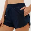 Damen Lu-33 Yoga-Shorts, Hotty Hot Pants, Tasche, schnell trocknend, beschleunigt Sportkleidung, Sport-Outfit, atmungsaktiv, Fitness, hohe elastische Taille, Leggings 27