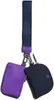 LU-3519 Dual Pouch Wristlet Clutch Bag Women Man Designer Wallet Purse Handbag Cardholder Coin Purses Keychain Nylon Canvas Wallets Key Pouch