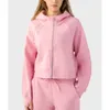 Lu Align Full Zip Hoodie Jacket Women Fleece Warm Gym Coat Shirts Winter Sportswear女性ランニングセットヨガLUレモンLL 2024
