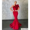 Vestidos de noite elegante babados um shoder sereia até o chão formal ocn vestidos pista moda baile desgaste para as mulheres 2024 gota delive dhymw