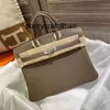 Borsa da donna in vera pelle L Borsa da cucito con filo di cera manuale francese completa Borsa originale in pelle di vitello Togo di fascia alta Borsa da donna di grande capacità Tendenza