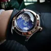 Relógios de pulso Luxo Terra Relógio Automático Moda Bolha Vidro Relógios Homens 46mm Arte Mecânica Eye Ball Dial Relógios Kafyase 2024