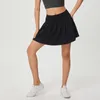 AL0YOGA-14 Women Yoga Sports Tennis Skirt Women's Anti Light Outdoor Fitness Yoga Skirt Shorts Quick Drying Pleated Skirts