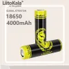 liitokala 18650 Batteria 4000mAh 3.7V Lii-king4000 Batteria ricaricabile agli ioni di litio per torcia elettrica