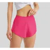 Lu Summer Track That 2,5-tums Hotty Hot Shorts Loose Breattable Snabbtorkning Sport Women's Yoga Pants Kjol Versail Casual Side Pocket 71