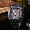 Watches Swiss Top Wristwatches New barrel shaped classic black Lassa dial spider surface hollowed out quartz pointer watch