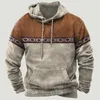 Men's Hoodies Vintage Western Hoodie Hooded Sweatshirt Geometric Harajuku Pullover Jacket Oversized Casual Streetwear Tops