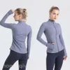 Lu Aliign Lu Zdefiniuj kobietę jogę kurtkę fitness Long Rleeve Kulturystyki Kurtki wysokoecherzy sportowy płaszcz Szybkie wysche ćwiczenie Activewear Active Owear 61