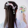 Haarschmuck Alte Kopfbedeckung Quaste Sticks Blume Kinder Haarnadel Hanfu Kamm im chinesischen Stil