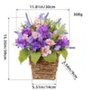 Decorative Flowers Exquisite Floral Arrangement Artificial Wreath Realistic Simulation Flower Basket For Home And Office Decoration