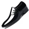 Zapatos de vestir para hombre, zapatos de cuero con punta puntiaguda, diseño Formal de negocios, cómodo, brillante, de talla grande, informal, antideslizante, para boda