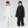 Ski-jassen Eendelig skipak voor kinderen Winter Winddicht Waterdicht Warm Jongens Meisjes Snowboarden Jas Broek Kinderjumpsuit