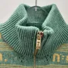 Women Knitwear Designer Siger Womens Fashion Jacquard Lettera a strisce Strip Cardigan Giacca Casual Collar Zipper Sweater