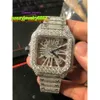 2023 Designer Custom Skeleton Sier Moissanite Diamond Watch Pass Tested Quartz Bewegung T