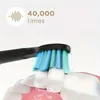 Elektrische tandenborstel met 5 modi, dual-pack oplaadbare tandenborstel voor volwassenen met 8 koppen 2 reisetuis, slimme timer, zwart wit