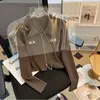 Hoodies للسيدات Gidyq Streetwear Women Sweatshirt عرضة كورية غير رسمية مطرزة على القمم المقطوعة