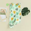 Trousers BeQeuewll Baby Girls Irish Day Jumpsuit For Summer Infant Sleeveless O Neck Clover Print Casual Romper 0-24 Months