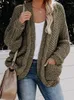 Women's Knits Batwing Sleeve Boho Knitted Cardigan Pockets Holiday Oversize Winter Coat Twist Loose Vintage Long Cardigans Women