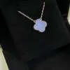 Naszyjniki wiszące luksusowa miłość koniczyna designerka dla kobiet lekki fioletowy kamień diament goth sailormoon siostra wielorybu moissanite łańcuch Choker Naszyjnik139