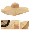 Berety Extra duże słoneczne kapelusz Roll Up Floppy Beach Straw Hats dla kobiet