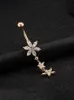 Navel Bell Button Rings KUNIU 1pc Fashion Long Star Pendant Belly Ring Women's Fit Piercing Body Jewelry YQ240125