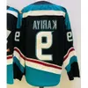 Koszulki hokejowe Trevor Zegras 46 Ryan Getzlaf 15 Kesler 17 Teemu Selanne 8 Paul Kariya 9 Jersey Nowy alternatywny rozmiar czarnego turkusu S-XXXL Stitc 71