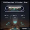 Car Gps Accessories 4G Adas Dvr 10 Inch Android Wifi Fl Stream Media Rear View Mirror 2Gadd32Gb Flash Memory With Hd 1080P Dual Le Dhtmf