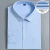 Camisas sociais masculinas 8XL camisa de manga comprida tamanho extra grande negócios casual formal sem passar primavera verão cor sólida de alta qualidade