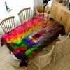 Nappe de Table colorée en pierre d'arbre scénique, couverture rectangulaire pour fête, salle à manger à domicile, décor de café, nappe lavable
