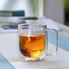 Tazza in vetro a doppia parete Tazza in borosilicato trasparente resistente al calore Tè Latte Succo di limone Tazza di caffè Regalo Creatività Bicchieri 240124