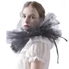 Bow Ties Y1ub Girls Jabot Collar Löstagbar Ruffled Victorian Fake Exotic Cosplay Neck Choker föreställningar