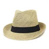 Berets Fashion Summer Handmade Cowboy Straw Hat Women Men Outdoor Travel Beach Hats Unisex Solid Western Panama Sunshade Cap