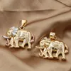 Hänge halsband Lucky Fashion Selling 18k Gold Plated Three Color Animal Elephant Necklace Men and Women Gift Party