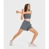 Lu Align Glow Interior High-Rise Curto 3 Shorts Calças Suporte Calças de corrida Shorts de corrida Yoga Lu Lemon LL 2024