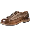 Italiano retro masculino vestido sapatos de couro genuíno 2024 primavera designer artesanal qualidade casual negócios sapatos sociais homem