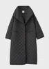 Women's Trench Coats Totem Polyester Coat X-long Cardigan ANNEC Series Turn Down Collar Argyle Women