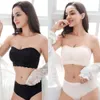 Acessórios de fantasia 2999 Grande roupa íntima sem alças mulheres grandes seios mostram pequeno fino anti-flacidez linda volta reunida tubo antiderrapante top