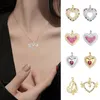 Pendant Necklaces Eye-catching Heart Valentine's Day Diy Jewelry Making Supplies Rhinestone Cute Love Charms For Earrings