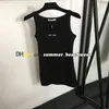 Women Knit Tank Dress Designer Embroidered Letter Sundress Sexy Slim Fit Knit Dress Summer Casual Breathable Sleeveless Dress