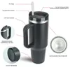 40 oz drum hot bottle stainless steel insulated coffee cup with handle and straw portable water bottle wagon ice cup 240125