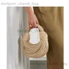 Totes Nuevo diseñador Bolsos tejidos a mano anudados Mujeres Fideos de lujo Pulled Gold Silver para bolsos Hobo Evening Rope en Clutch Brand 2023 T240125