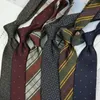 Mens randiga affärshalsband för män bröllopsfest slipsar polyester gravatas cravat corbatas nackkläder 240122