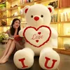 80/100cm large plush toy size bear giant pink soft filled animal pillow doll barbecue girlfriend wife birthday Valentine's Day 240124