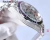 Ap Watch Diamond Moissanite Iced Out kan test 10A ROX TOP doorstaan Heren en dames Fysieke schietdiameter AAA zirkoon 904 stalen riem 41 mm saffier krasbestendig glas